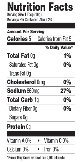 Green Mill Buffalo Marinade & Wing Sauce Nutrition Facts