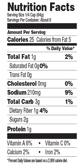 Green Mill San Marzano Pizza Sauce Nutrition Facts